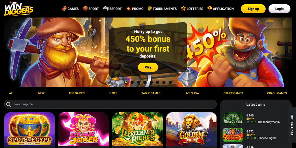 Win Diggers Online Casino Evaluation - Among casino site with finest bonuses